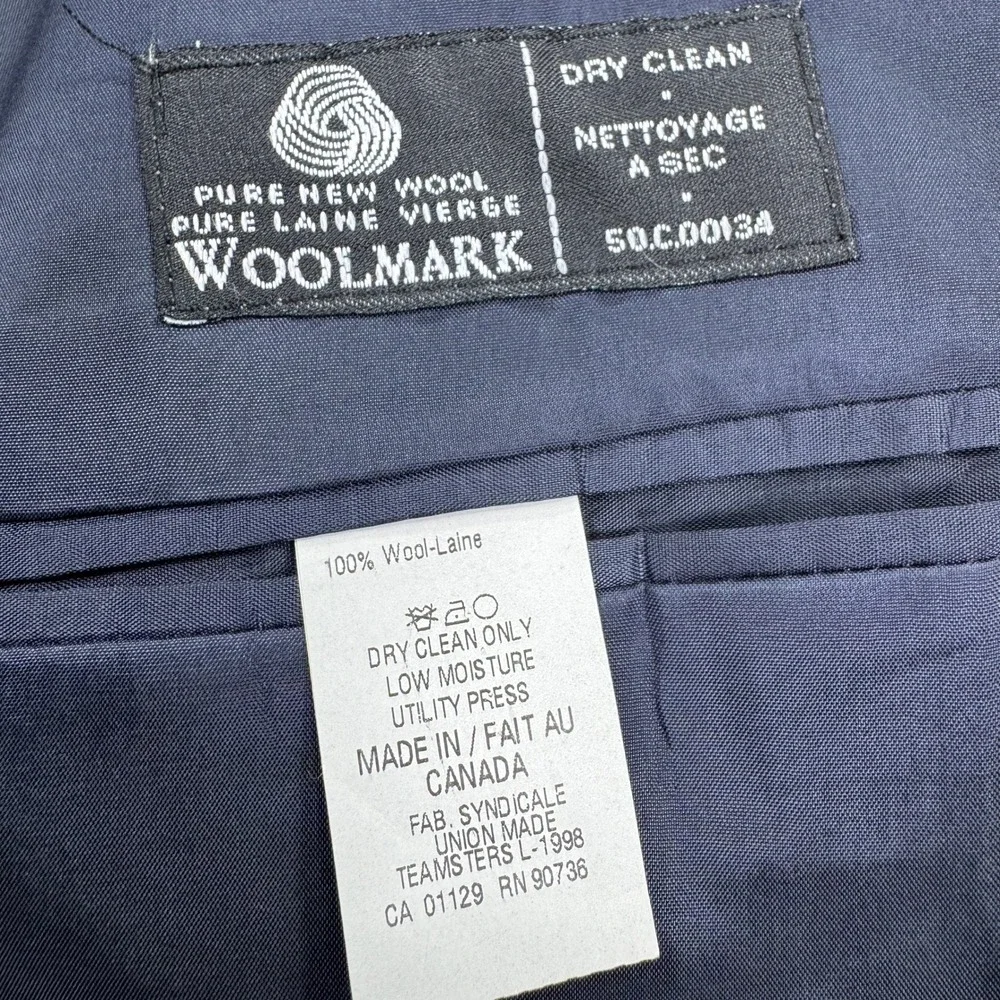 Calvin Klein Blazer Mens 44R Gray Wool Three Button Lined Sport Coat Canada